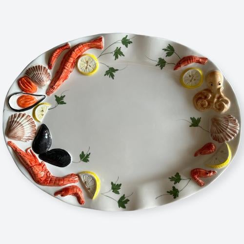 صحن بنقش البحريات كبير