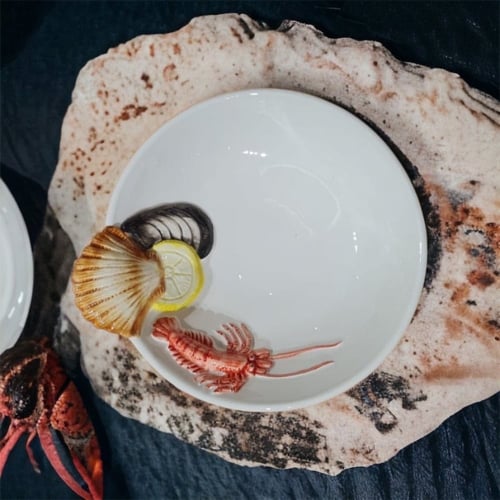 صحن تقديم - بنقش البحريات