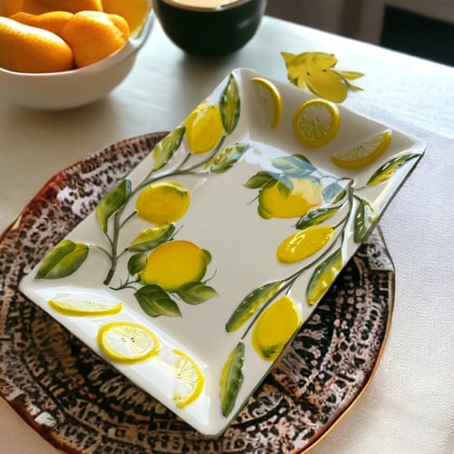 صحن تقديم - بنقش الليمون