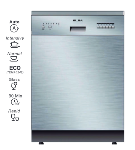 MODEL ELBA Semi 9777ﻏﺴﺎﻟﺔ ﺻﺤﻮن ﺑﻠﺖ ان ﻧﺼﻒ ﺑﺎب ﺑﺮﻧﺎ...