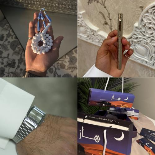 قلم + ساعة + سبحة