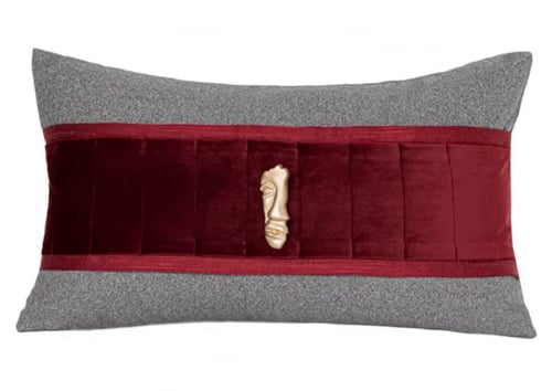 غطاء خداديه عنابي ورمادي