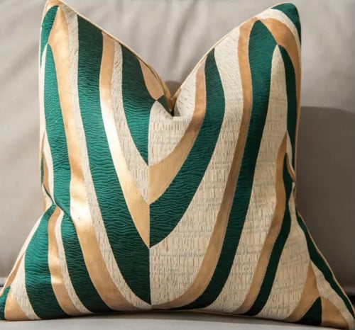 غطاء خدادية أخضر وذهبي