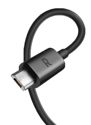 سلك شاحن مايكرو usb راف باور طول 1 متر - أسود
