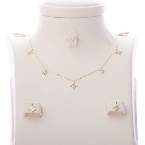 طقم ذهب اطفال فخم شكل نجوم