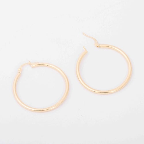 حلق دائري كبير ذهب عيار 18