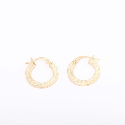 حلق ذهب إيطالي دائري ناعم