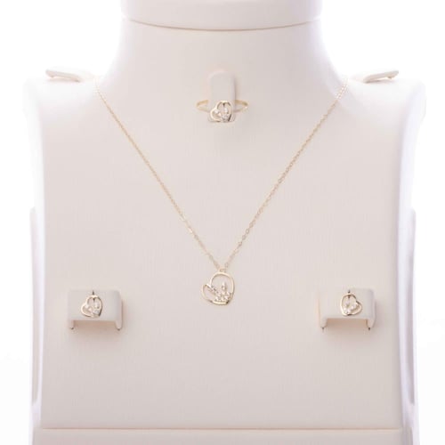 طقم ذهب أطفال ناعم شكل أرنب