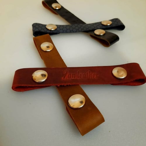 وصلة تثبيت الكمامة من الجلد الطبيعي