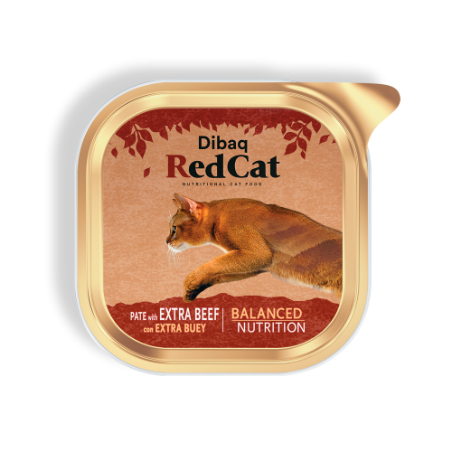 ريد كات - غذاء رطب متوازن للقطط ، مكون من لحم البق...