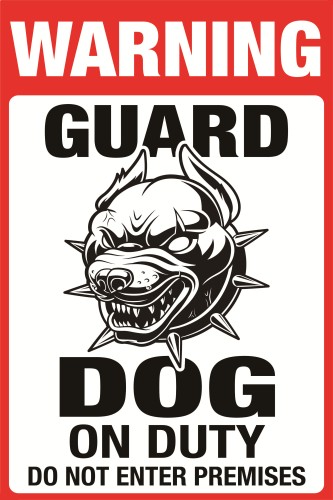 باشا - لوحة معدنية تخذير من الكلاب الشرسة مقاس 20*...
