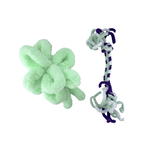 كونج العاب القطط - كات اكتيف حبل من قطعتين لون أخض...