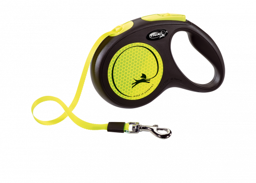 فلكسي مقود الكلاب نيو نيون مقاس وسط لون اصفر (طول...
