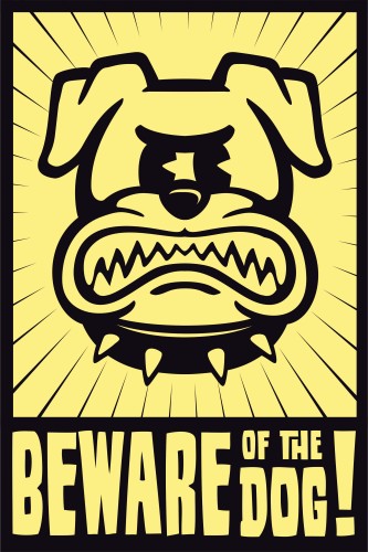 باشا - لوحة معدنية تخذير من الكلاب الشرسة مقاس 20*...