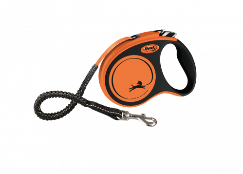 فلكسي مقود الكلاب اكستريم مقاس صغير لون اسود/برتقا...