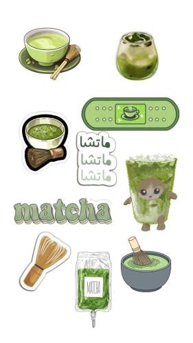 ستيكر شيت الماتشا
