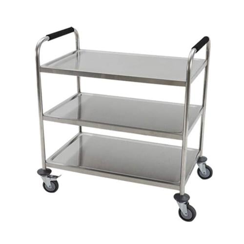 عربة مواد طبية صغيرة مع 3 أرفف ثابتة