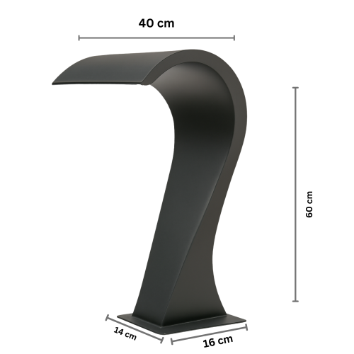 مصب شلال مسبح كوبرا من استنلس ستيل 304 باللون الأس...
