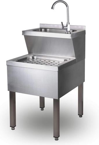 حوض غسيل يدوي استانلس ستيل للمطابخ والمطاعم – مع خ...