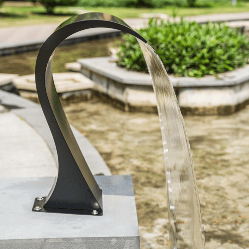 مصب شلال مسبح كوبرا من استنلس ستيل 304 باللون الأس...