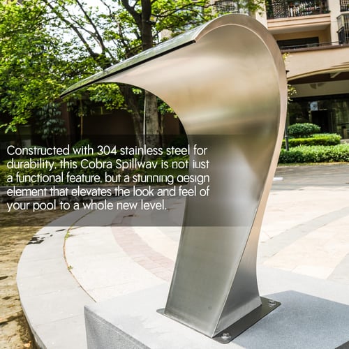 مصب شلال مسبح كوبرا من استنلس ستيل 304 – تصميم عصر...