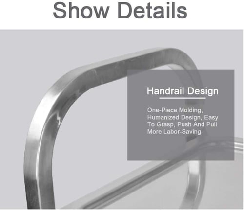 عربة ترولي طبية ستانلس ستيل 3 طبقات لنقل الأدوات ا...