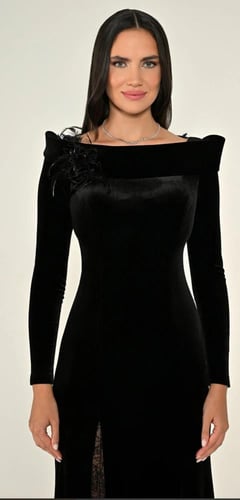 فستان مخمل سهره