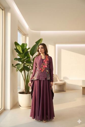 فستان عنابي