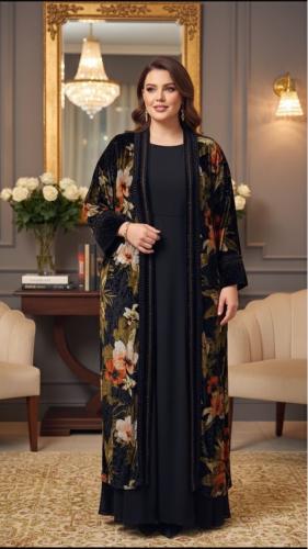 فستان مخمل قطعتين