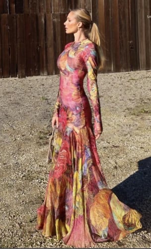 فستان مشجر sk