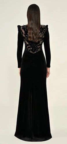 فستان مخمل سهره