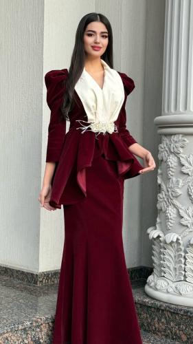 فستان عنابي