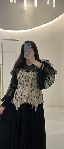 فستان اسود ذهبي gold