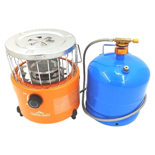 دفاية غاز صغيرة و موقد رحلات مع حقيبة و هوز سفري