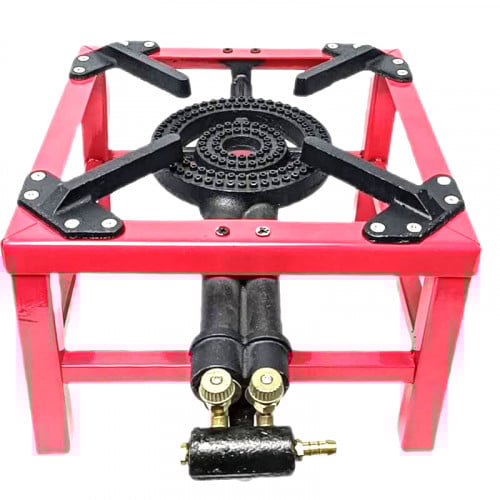 موقد غاز مربع احمر عينين حوامل زهر