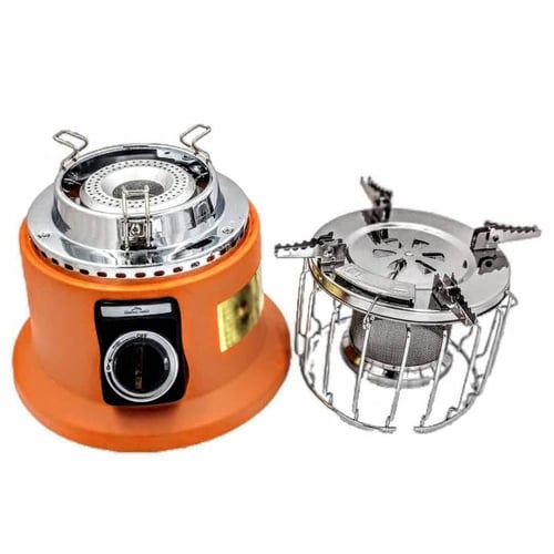 دفاية غاز وسط مع موقد لون برتقالي