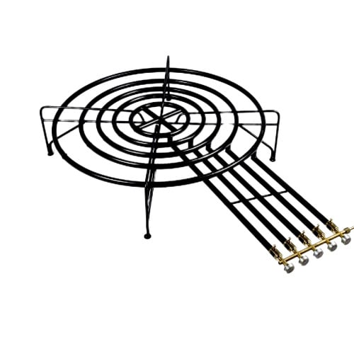 موقد 5 عيون كويتي اسود مدور مفتاح ايطالي