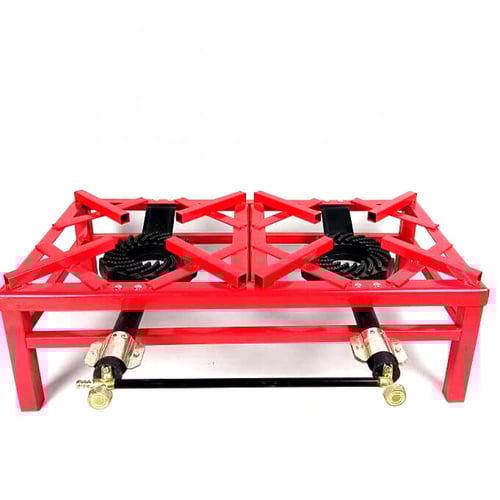 موقد غاز عينين مستطيل احمر حوامل تيوب