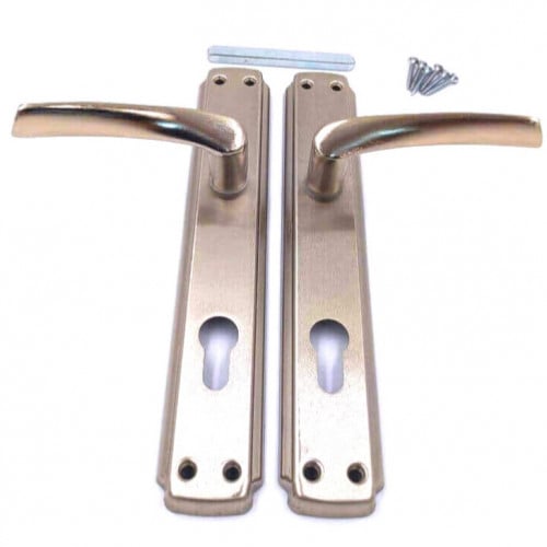 مقبض باب فضي مطفي