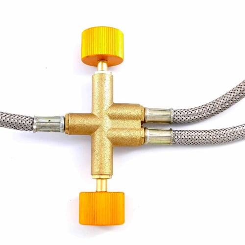 لي (هوز) غاز للمواقد السفري خطين مع صمام