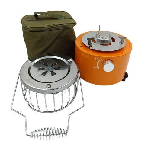 دفاية غاز صغيرة + موقد رحلات مع حقيبة