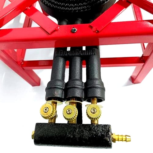 موقد غاز مربع احمر 3 مفتاح 3 عيون