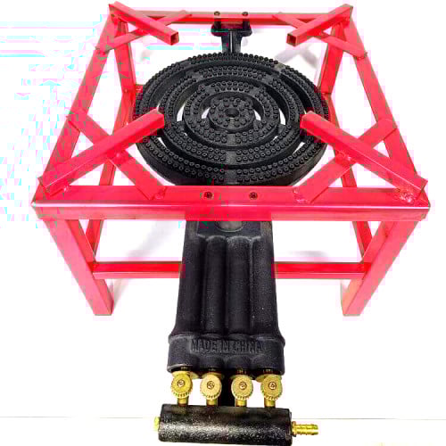 موقد غاز ذبايح مربع احمر 4 مفاتيح