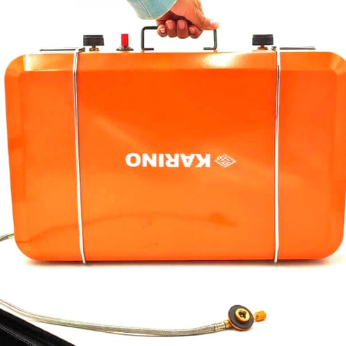 موقد غاز عينين متنقل قابل للطي برتقالي