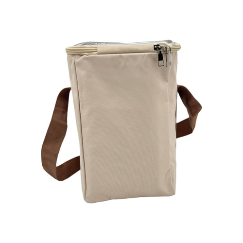 شنطة ترمس قماش بيج شفاف