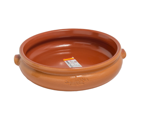 صحن فخار اسباني بيد صغيرة 28*26*7 سم