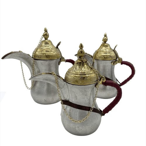 دلة نحاس سوري طقم 3 قطع حب الرمان