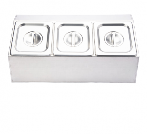 علب بهارات 3خانات استيل