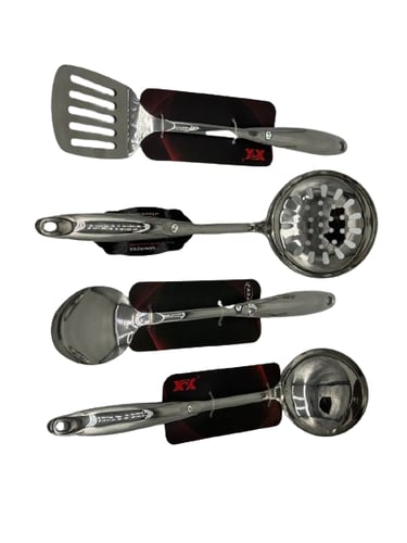 طقم ملاعق 4 قطع استانلس استيل