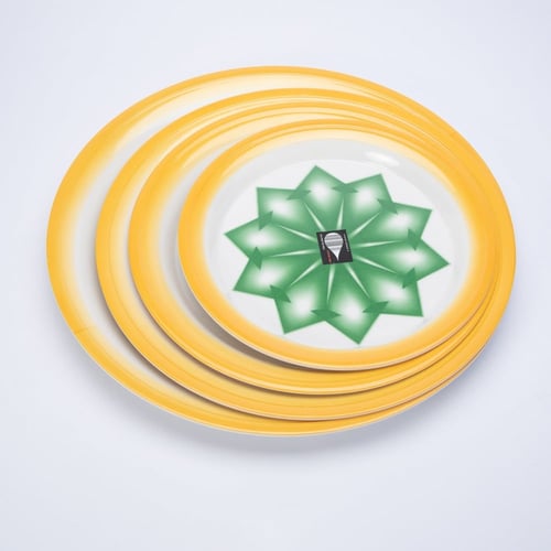 تباسي تقديم ميلامين رسم الغضار اخضر